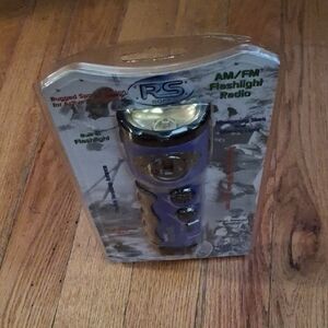 Unk AM/FM Flashlight Radio - Silver and Black